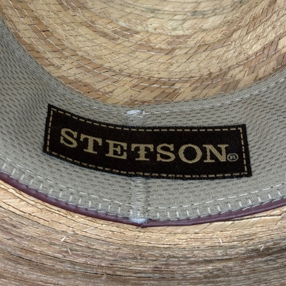 Stetson Straw Cowboy Hat Wide Brim